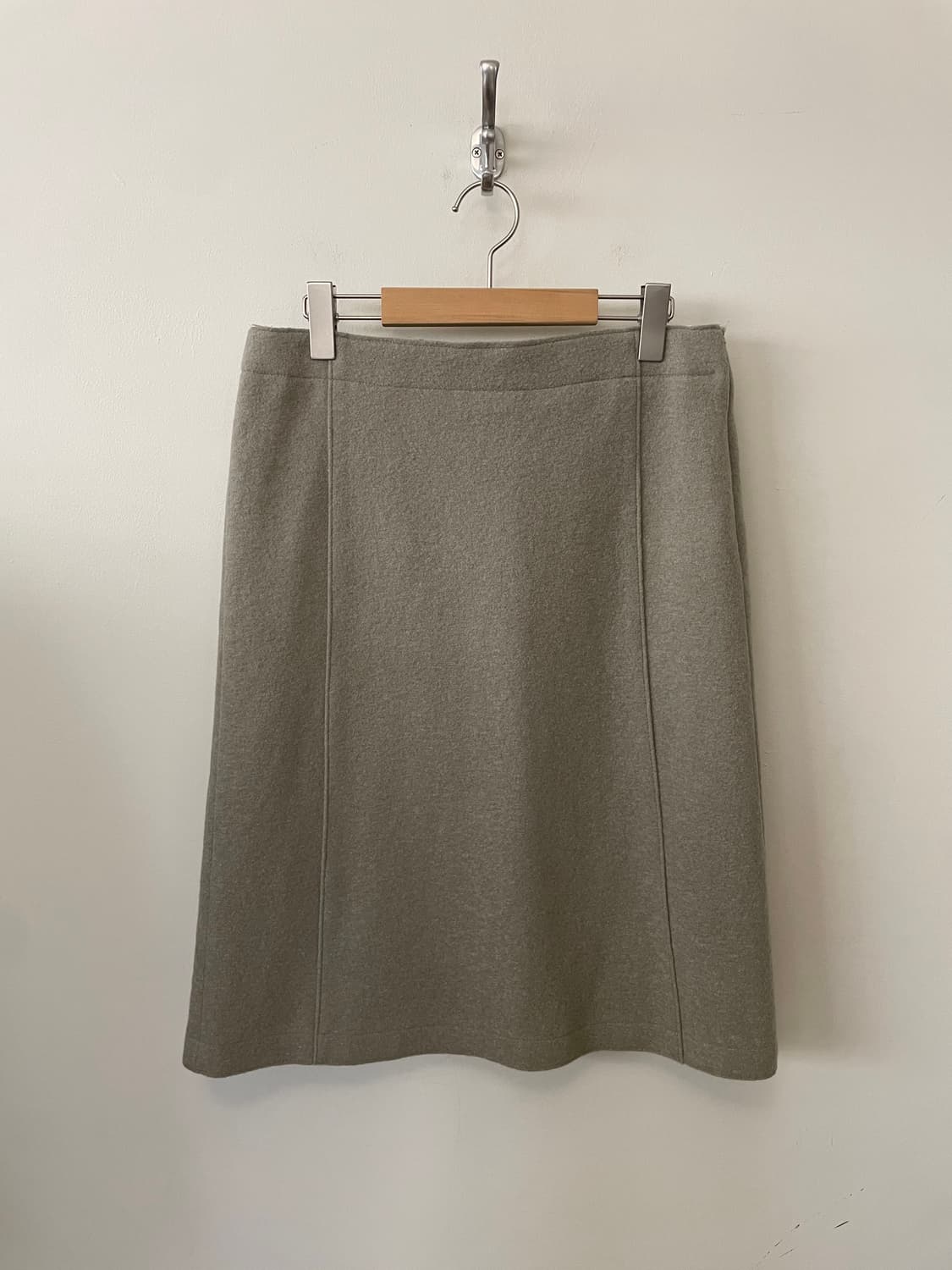 vintage mint gray boucle midi skirt 상품이미지4
