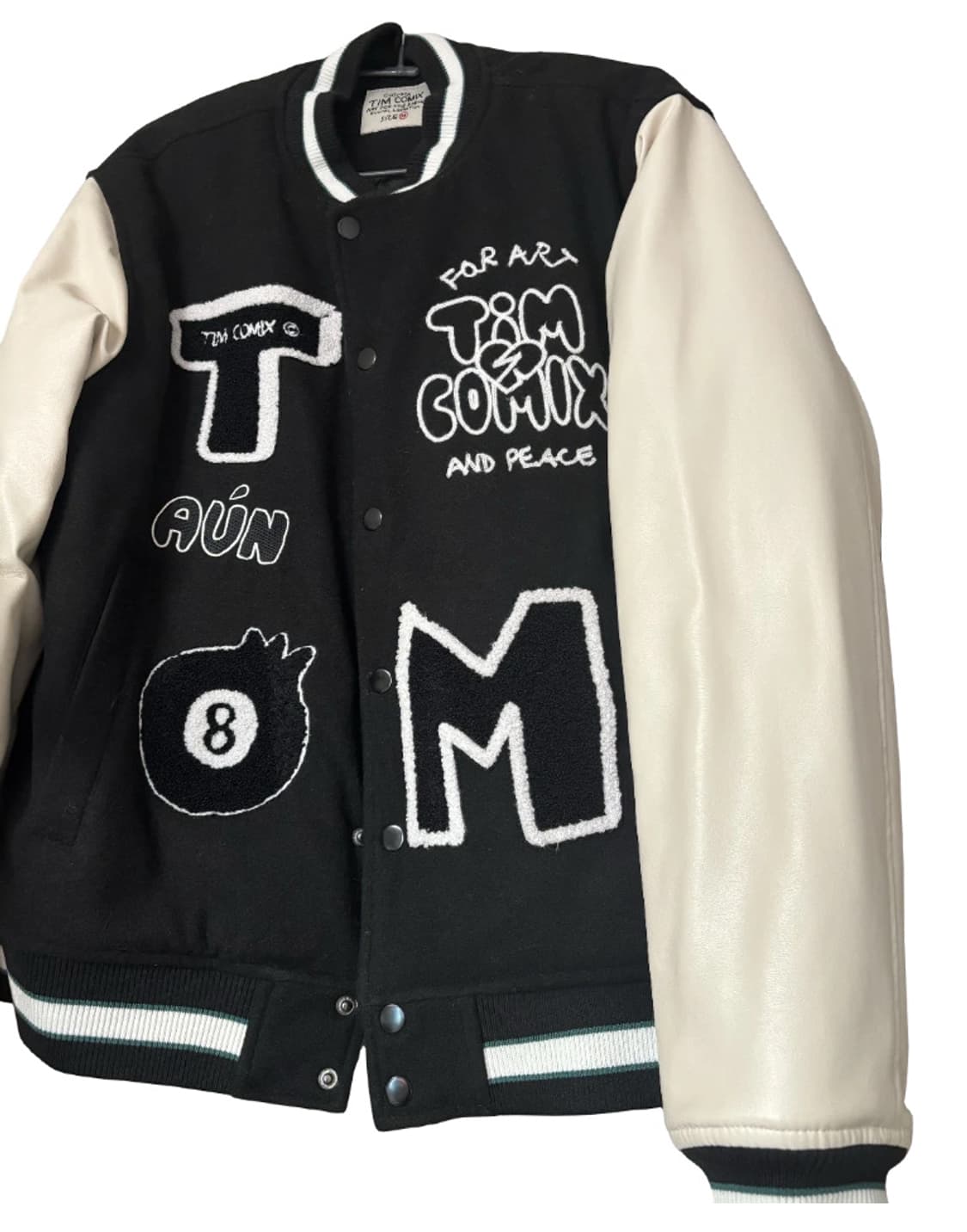 무신사 블랙 바시티 자켓 상품이미지1