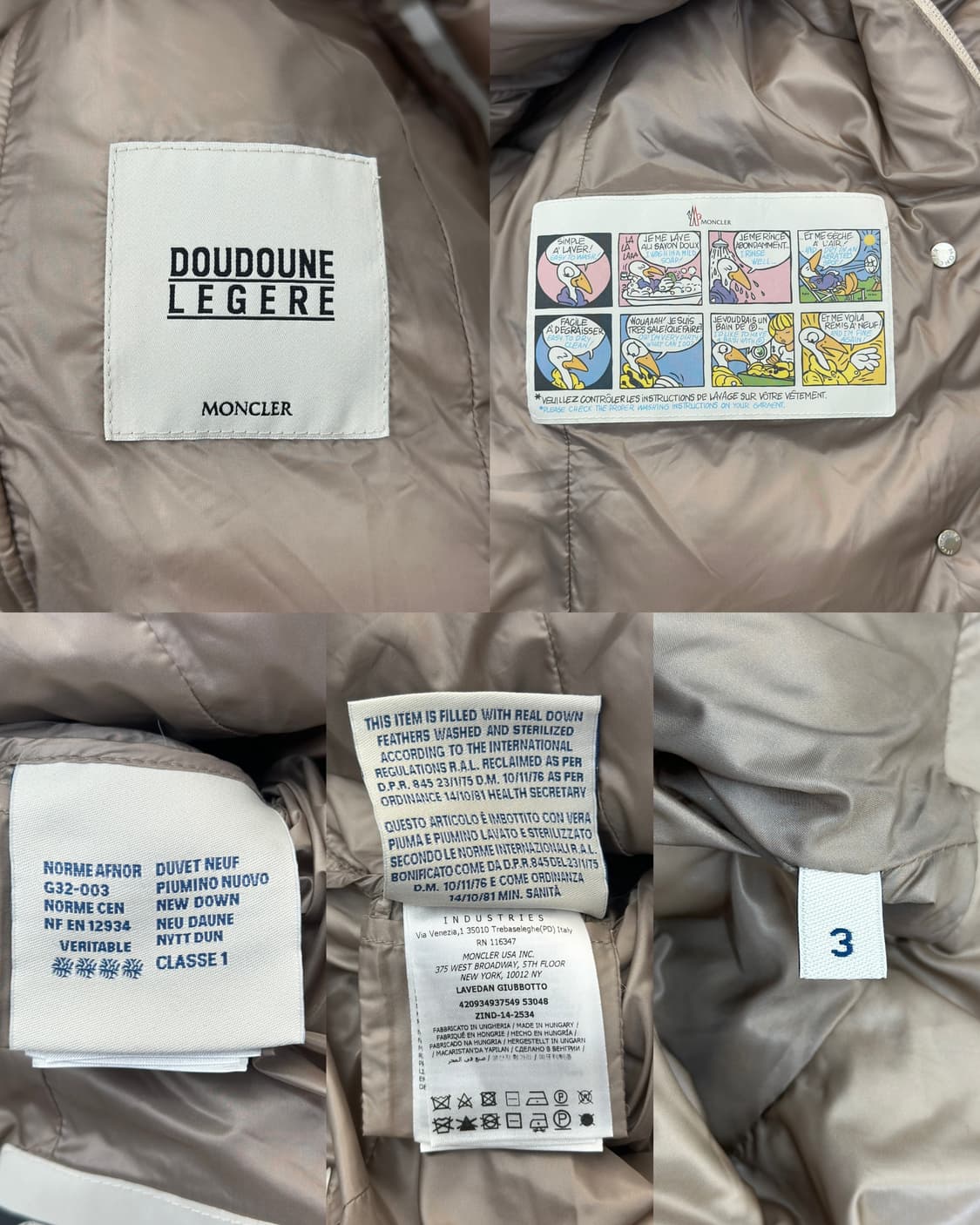 몽클레어 샴페인 골드 라베단 롱 다운 패딩  상품이미지9