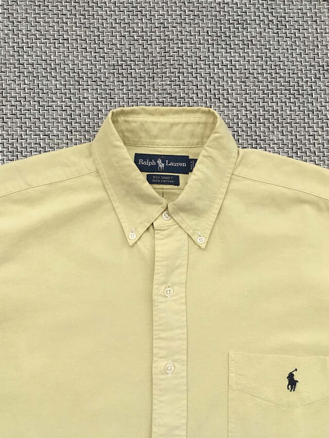 90s Butter-yellow oversized b.d bigshirt 상품이미지3