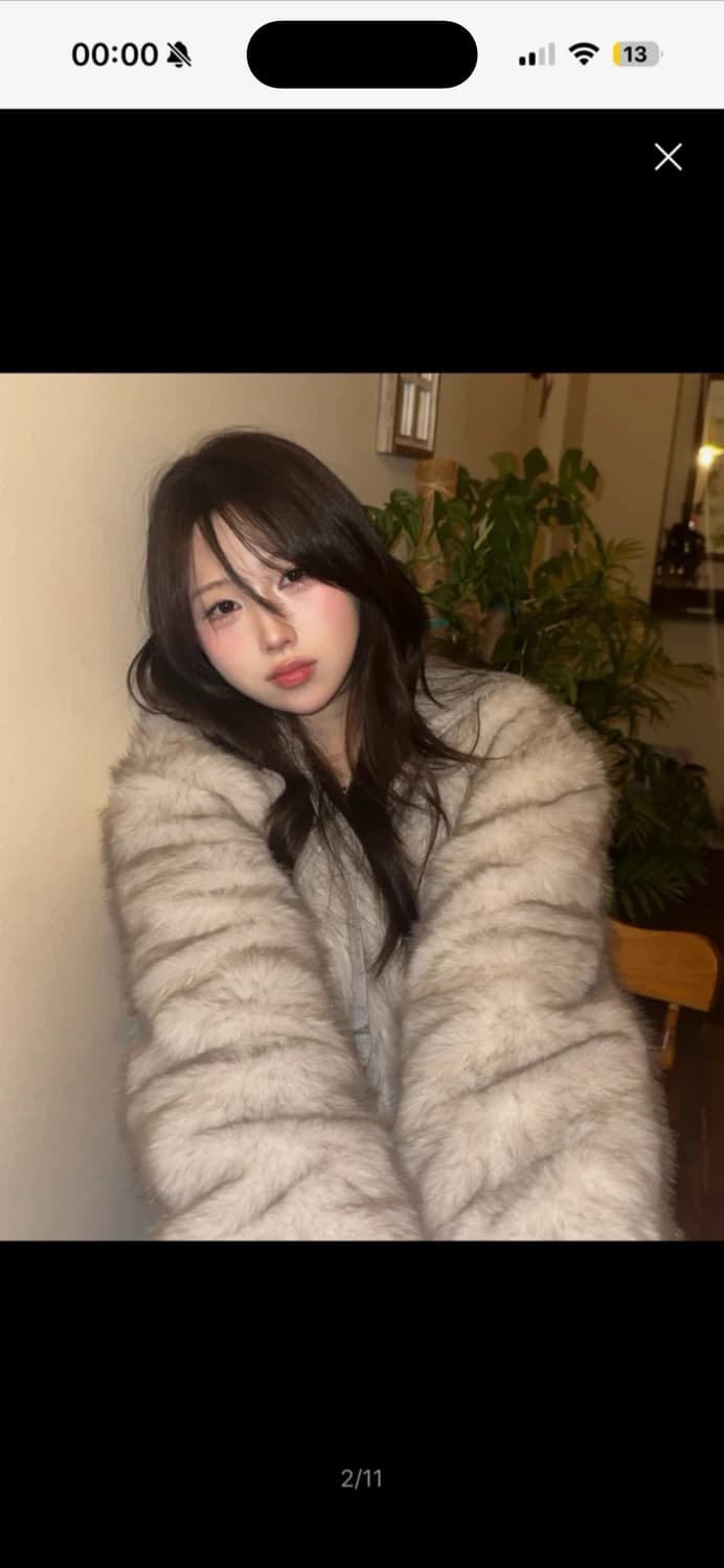 미쏘 페이크 퍼 후드집업 자켓 상품이미지2