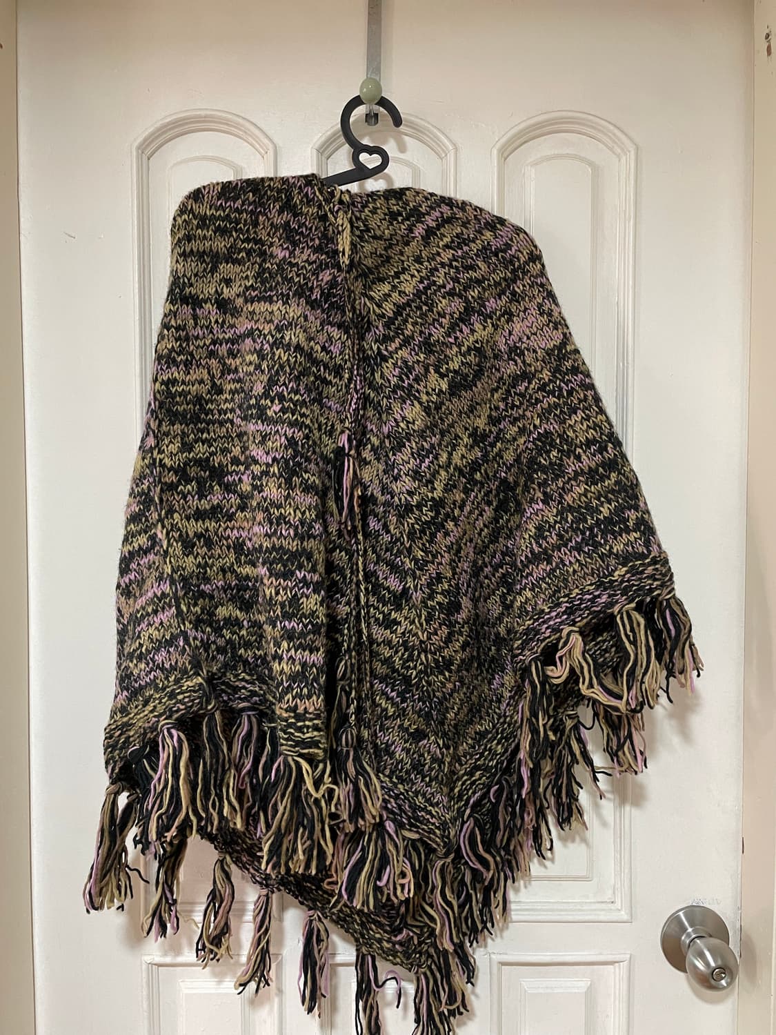 네팔 100% 헤비울 니트 케이프 상품이미지1