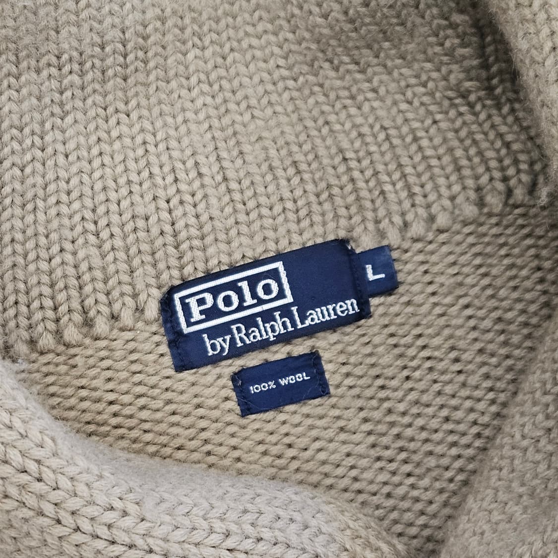 폴로 랄프로렌 울 숄카라 니트 헤비울 빈티지 M~L 상품이미지5