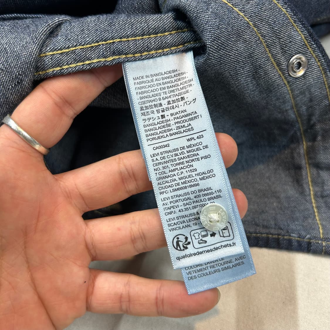 L) 리바이스 스탠다드 투포켓 웨스턴 데님 셔츠 상품이미지9