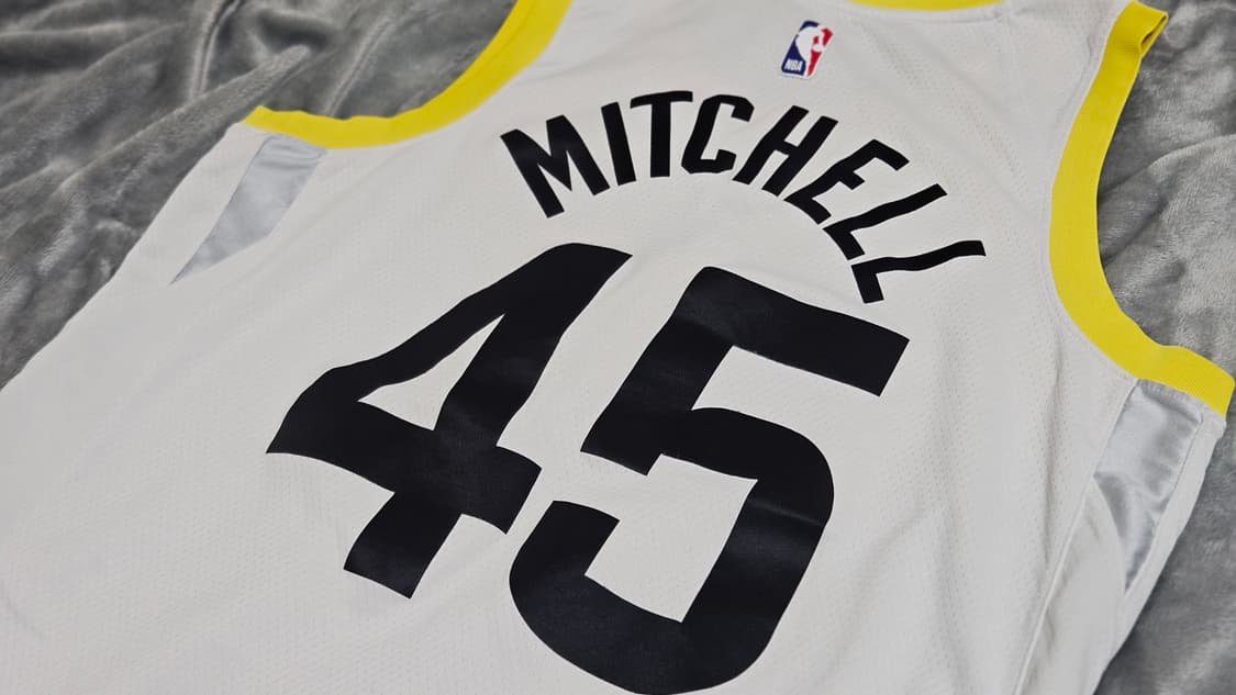 [Good](L) 2022-23 유타재즈 홈 유니폼 (도노반 미첼 마킹) 상품이미지7