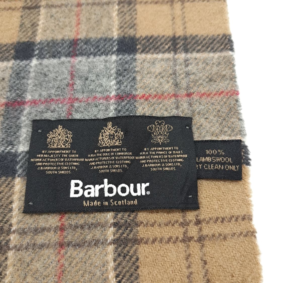 MX250 바버 브라운 타탄체크 램스울 목도리 머플러 상품이미지4