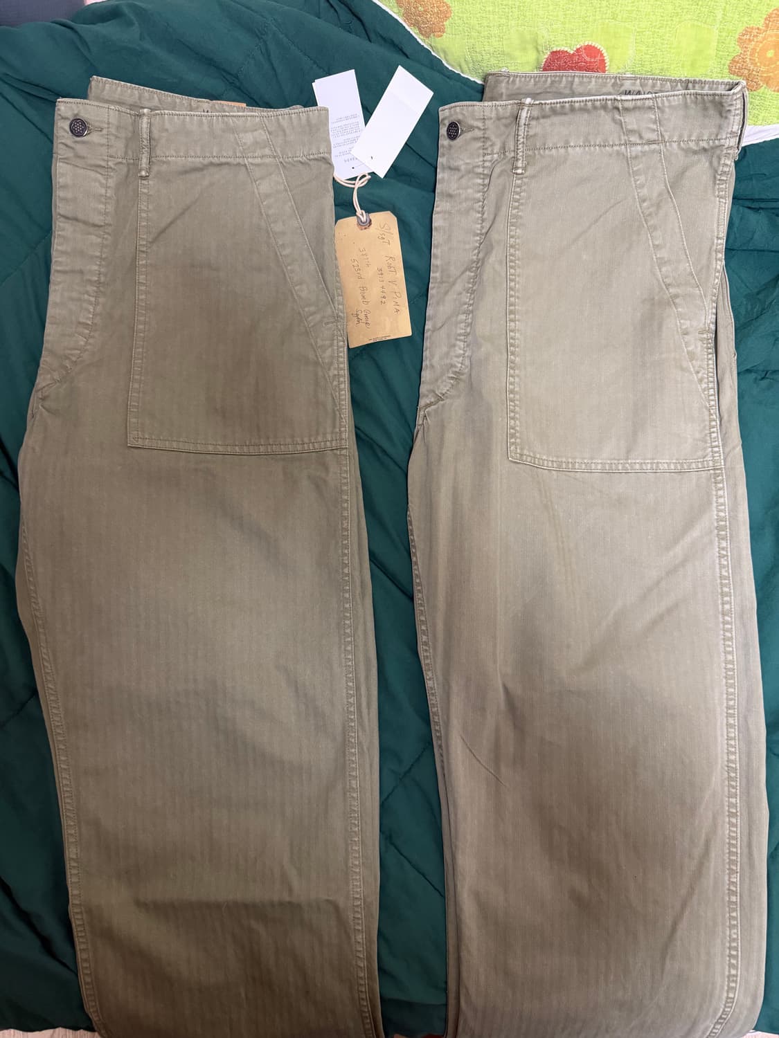 RRL 헤링본 퍼티그 팬츠 브루스터 그린 38x32 상품이미지8