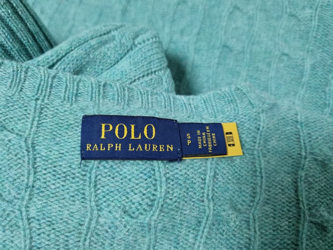 여성 폴로 캐시미어 & 울 QR인증 케이블 꽈배기 긴팔 니트 스웨터 상품이미지5