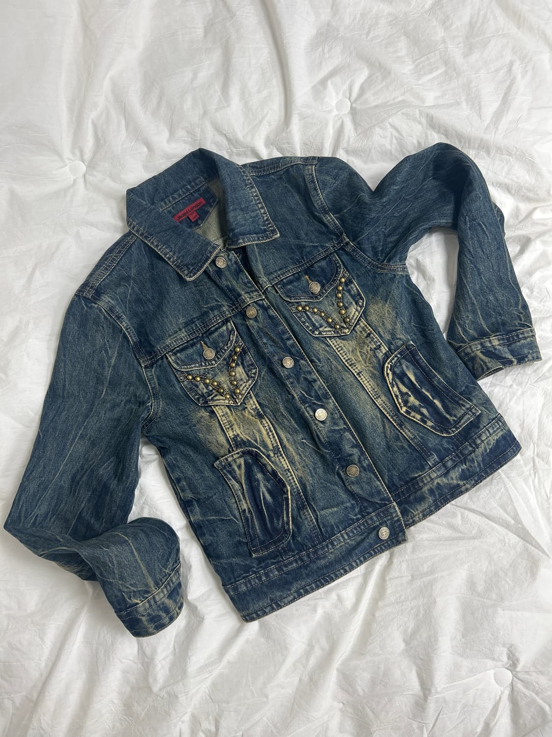 제이디드런던 크리스드 워시 스터드 데님 자켓 Jaded london 상품이미지2