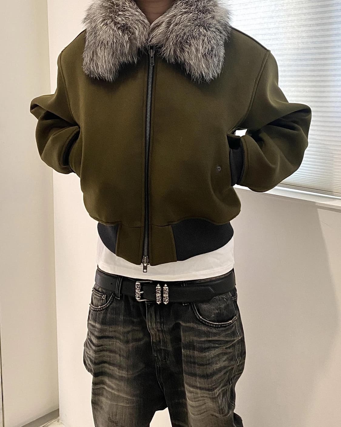 [1] 언더마이카 코드네임 발키리 실버 폭스 카라 울 자켓 상품이미지1