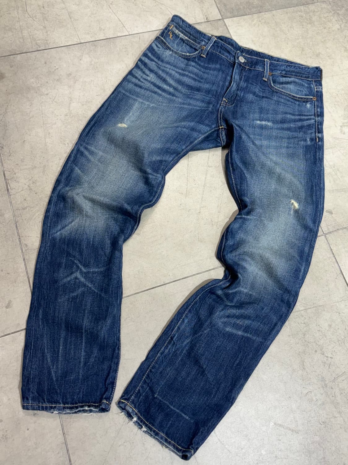 폴로 데미지 워싱 데님 팬츠 바지 상품이미지2