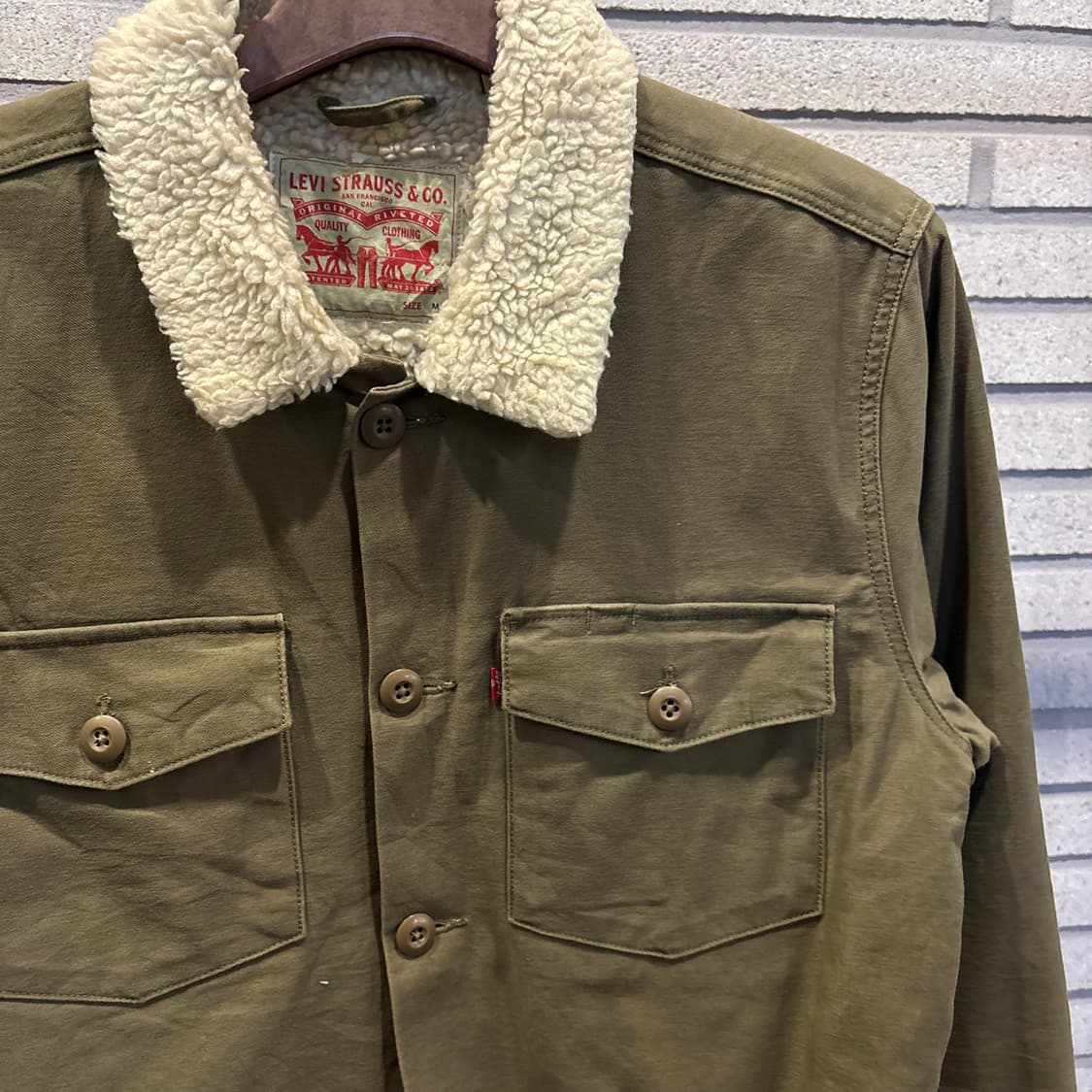 리바이스 쉐르파 코튼 워크자켓 올리브 상품이미지8