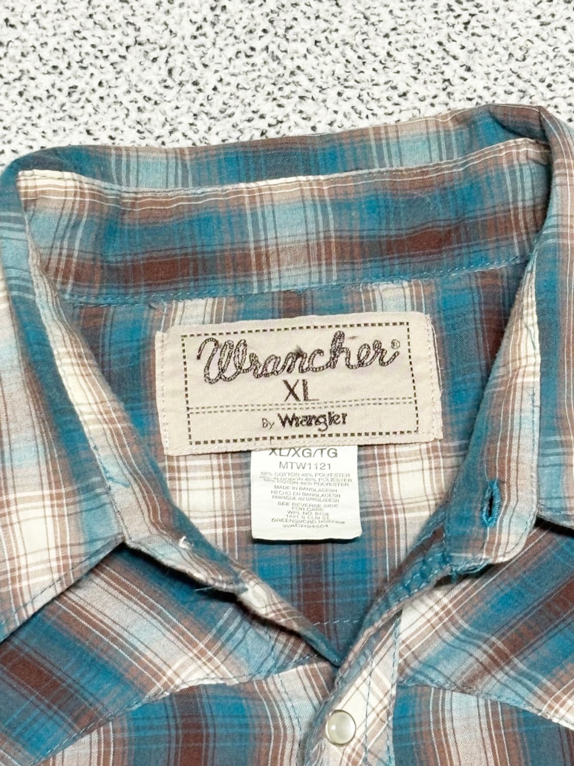 XL)90s Wrangler 랭글러 빈티지 웨스턴 체크 셔츠 상품이미지5