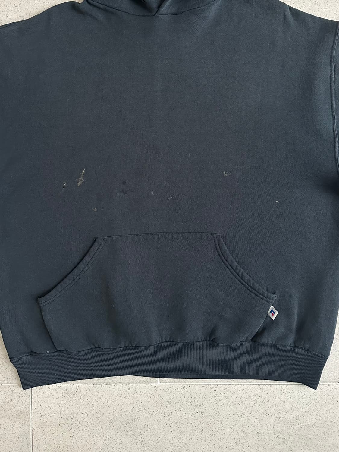 90s 빈티지 러셀 후드 블랙 XL 페인팅 상품이미지5