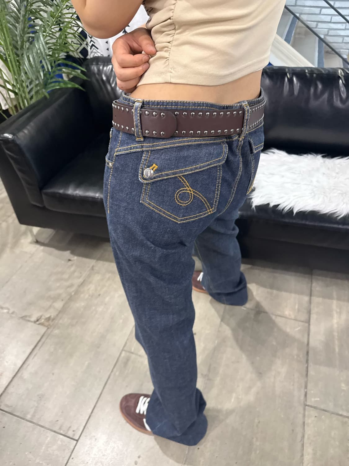 Trussardi 데님 팬츠 진청 세미 부츠컷 상품이미지1