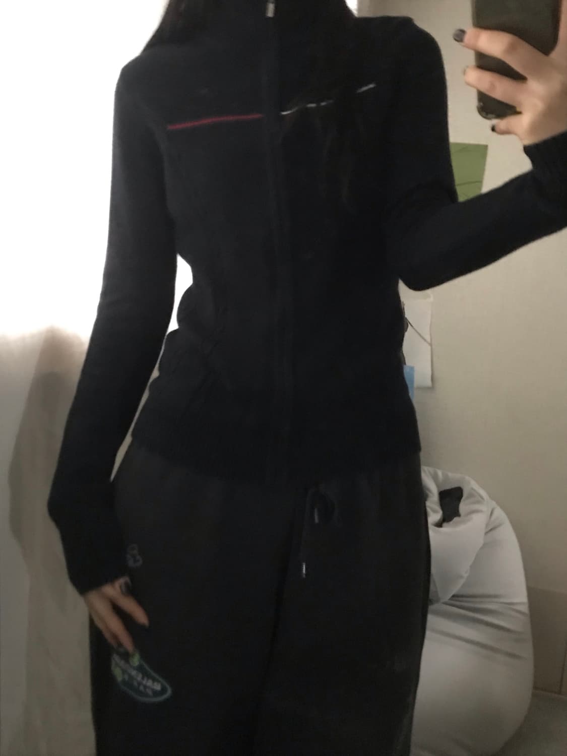 타미힐피거 네이비 딱붙핏 니트집업 상품이미지2