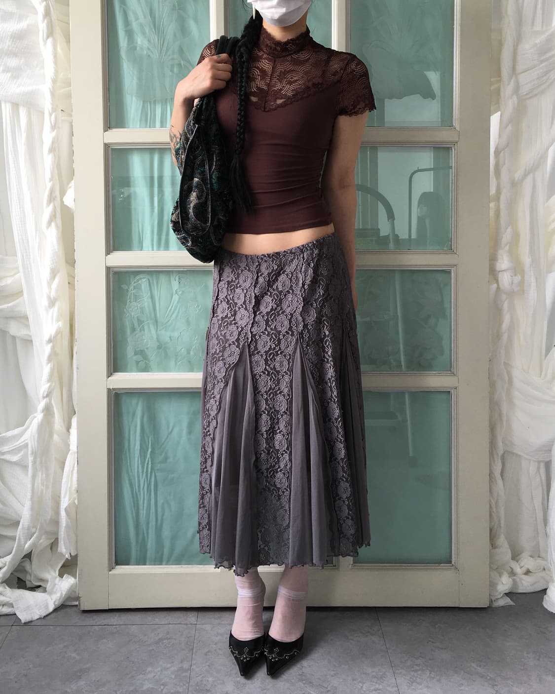 Lace flare layer skirt 상품이미지6