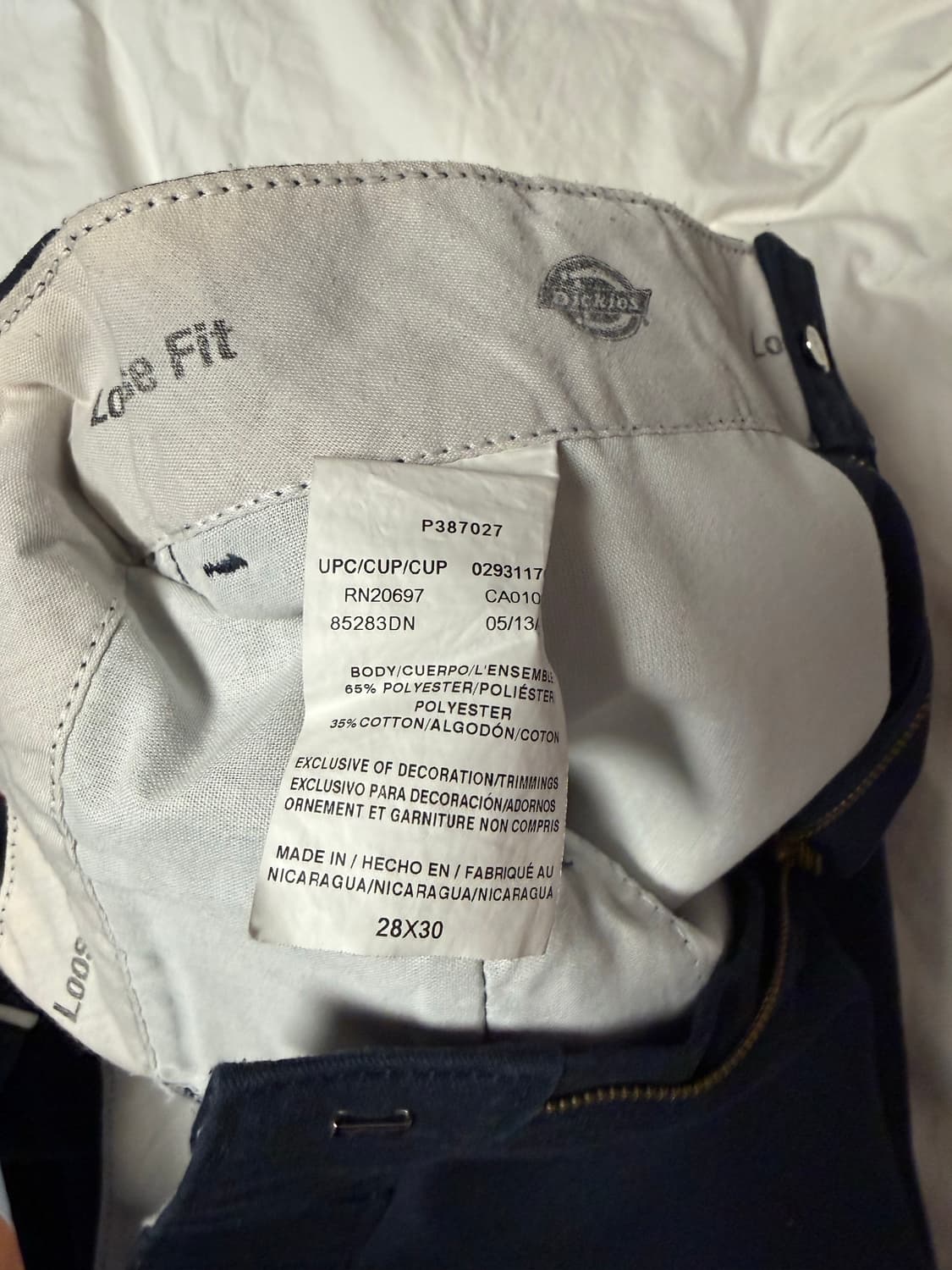 디키즈 더블니 네이비 28×30 상품이미지2