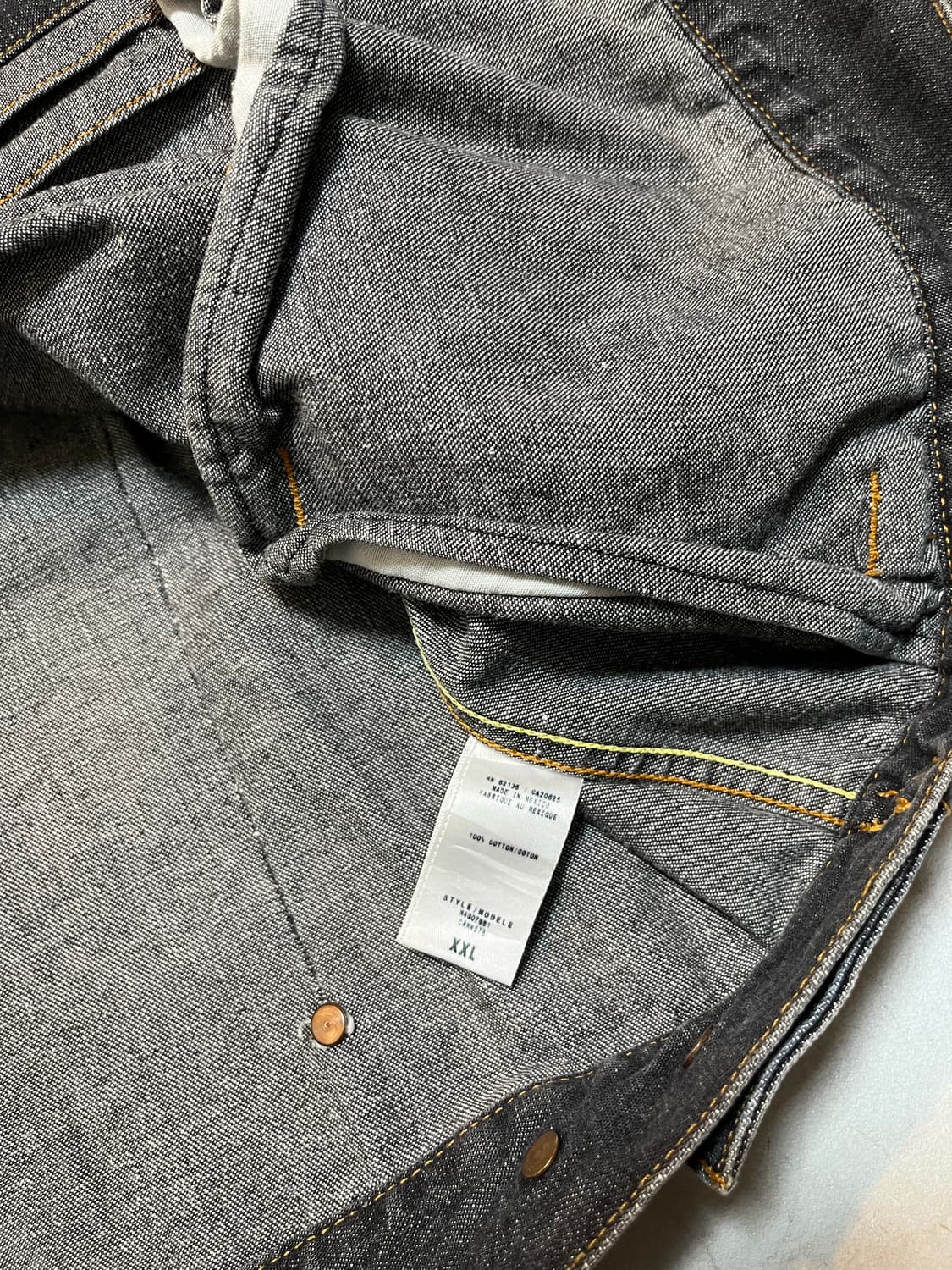 00s 게스 흑청 데님 자켓 xxl 상품이미지8