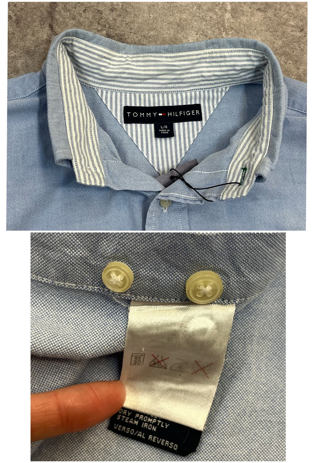 타미힐피거 포켓 셔츠 스카이블루 L #csz3251 상품이미지3
