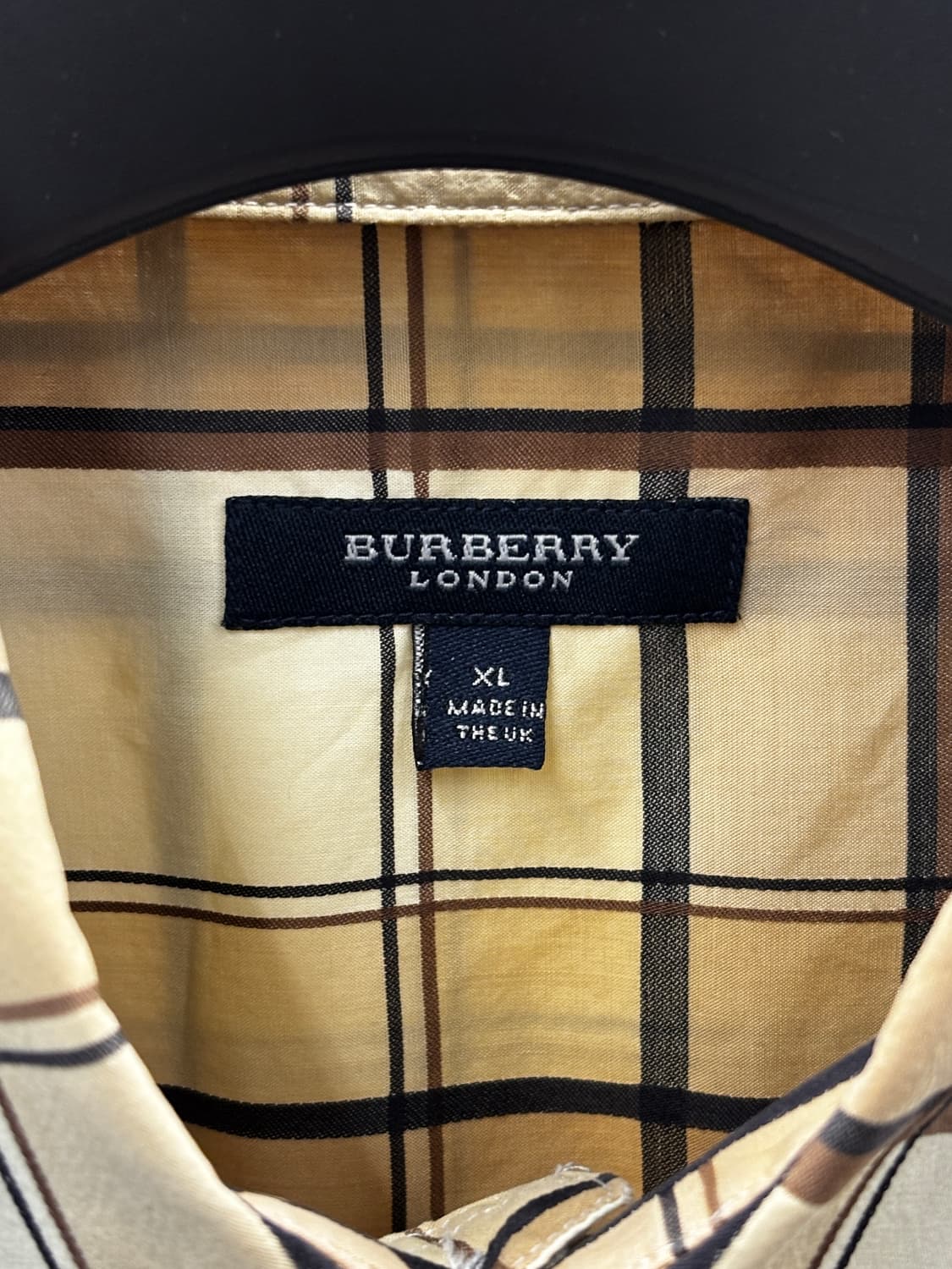 버버리 런던 체크 반팔 셔츠 XL 상품이미지4