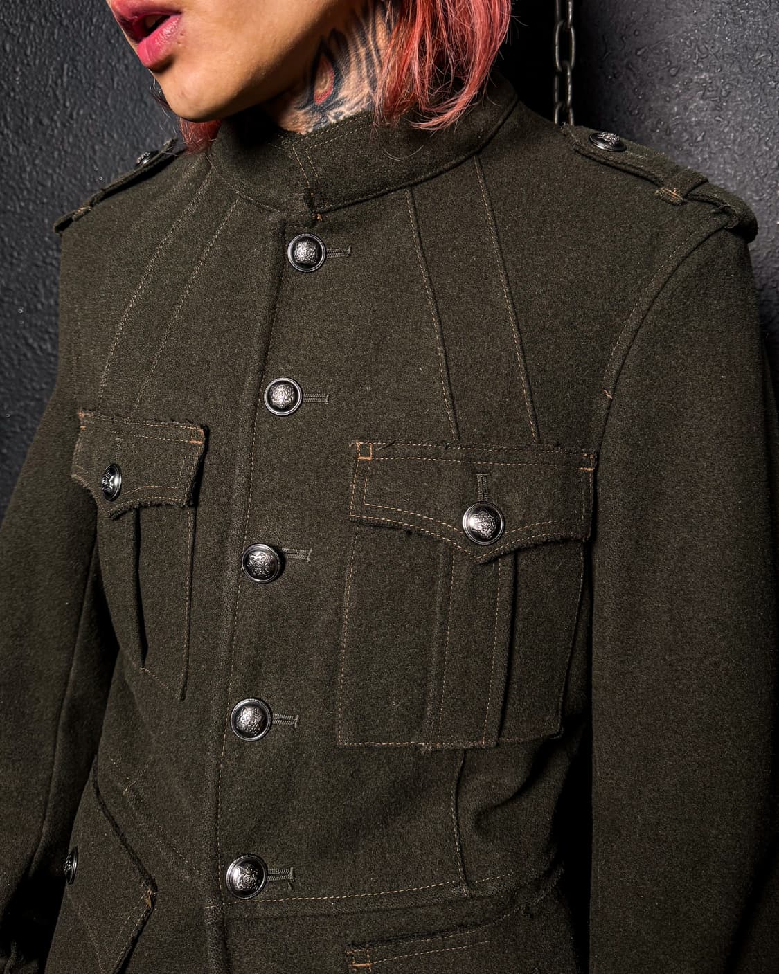 MORGAN – Military Wool Jacket (Olive) 상품이미지2