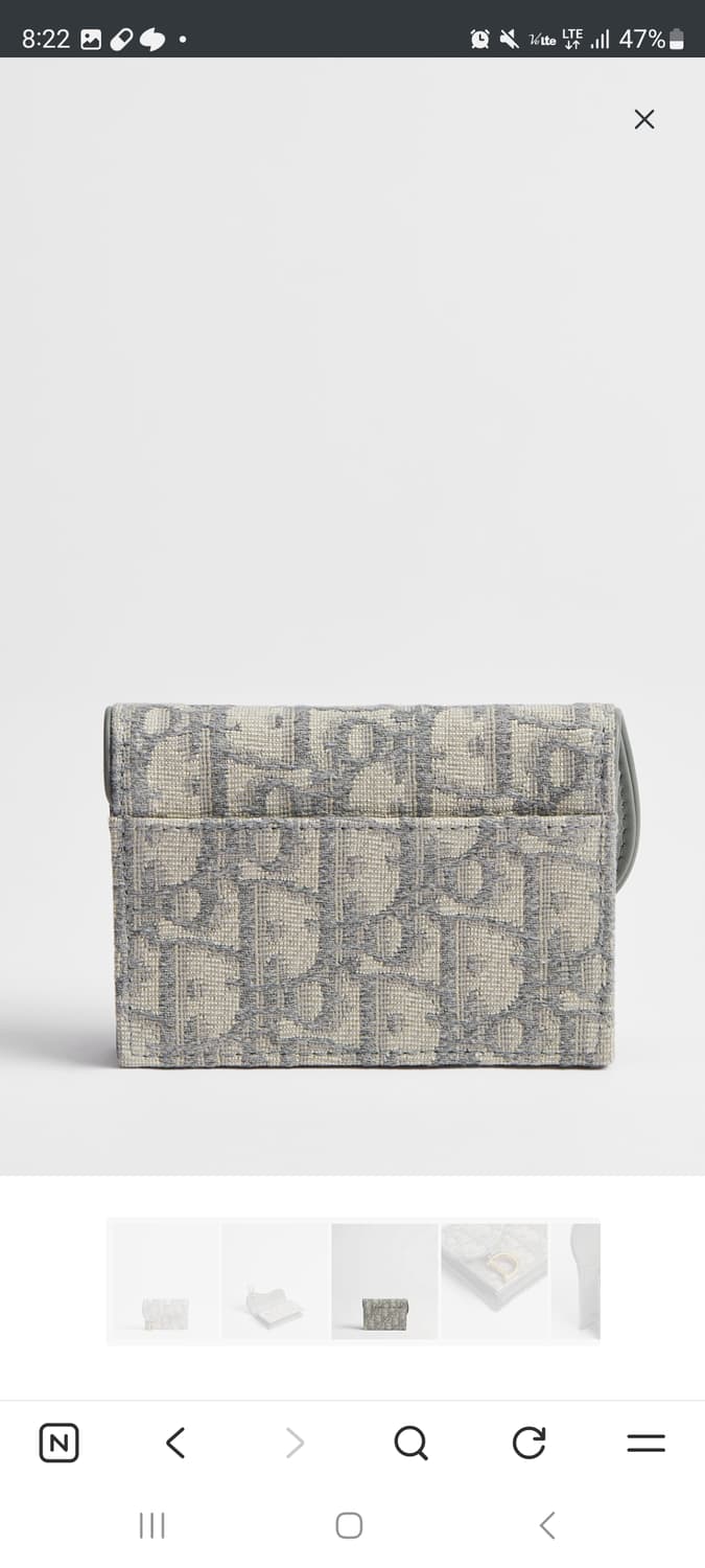 디올 오블리크 새들플랩 카드지갑 상품이미지3