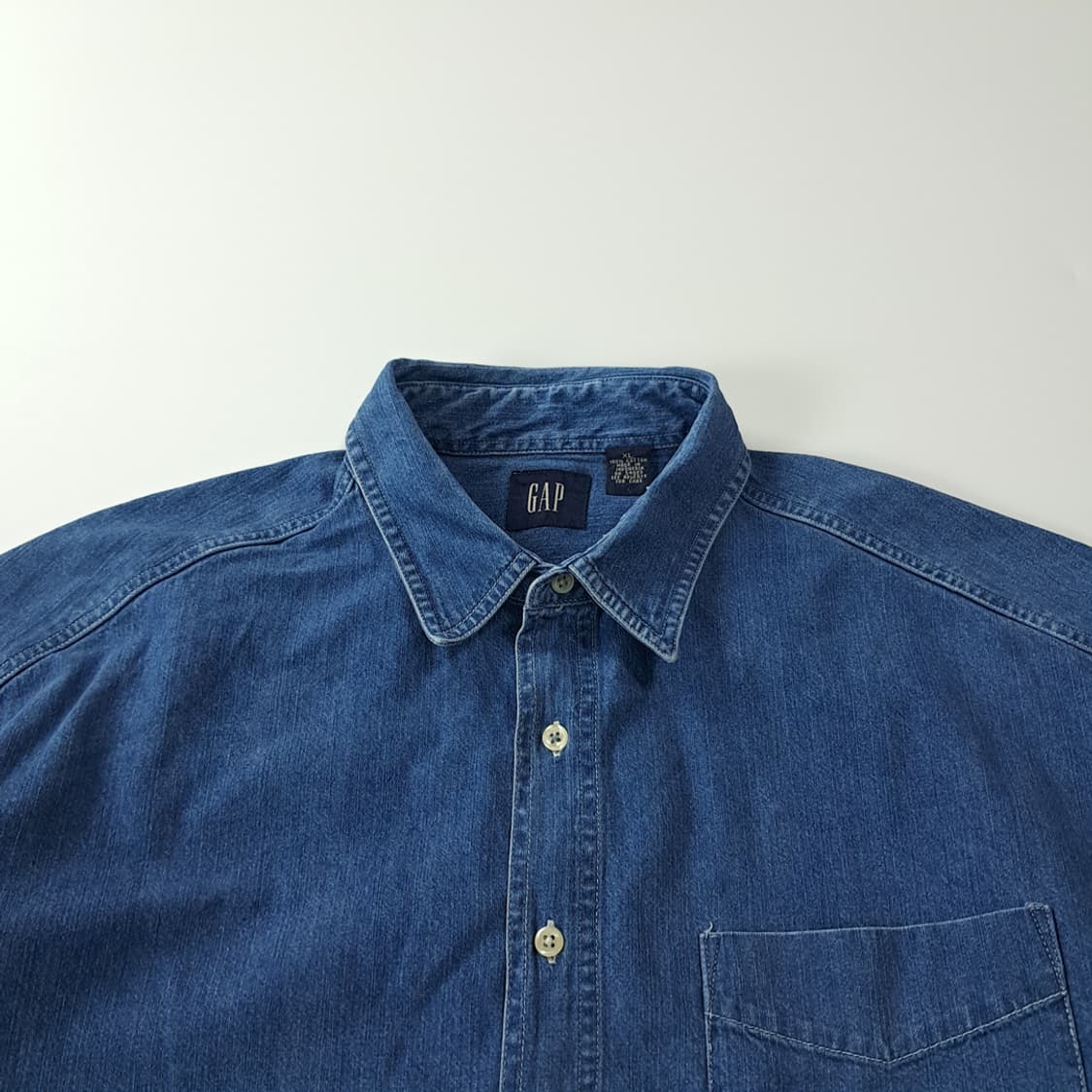 CK376 XL 갭 90s 워싱 중청 데님 셔츠 남방 상품이미지2