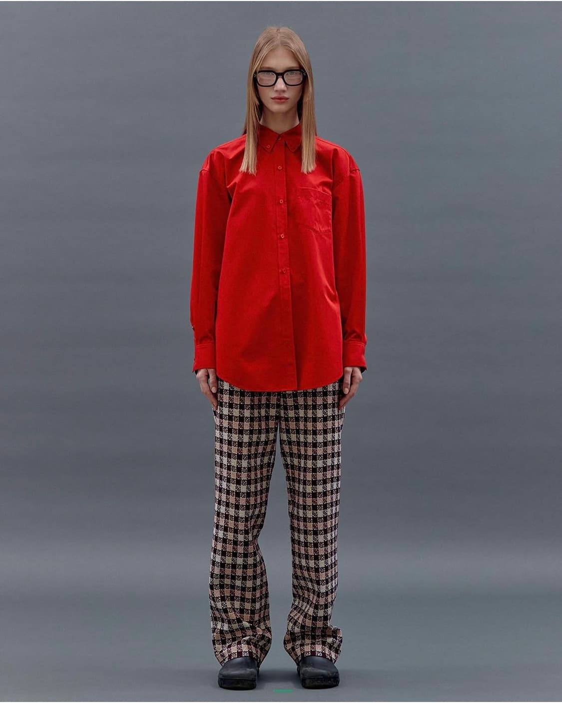 NANCYBOO 레드 셔츠 상품이미지1