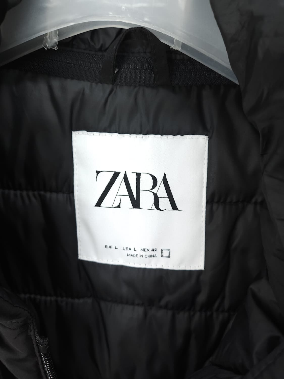 ZARA 검정 후드 패딩파카 100 L 새제품급 상품이미지5