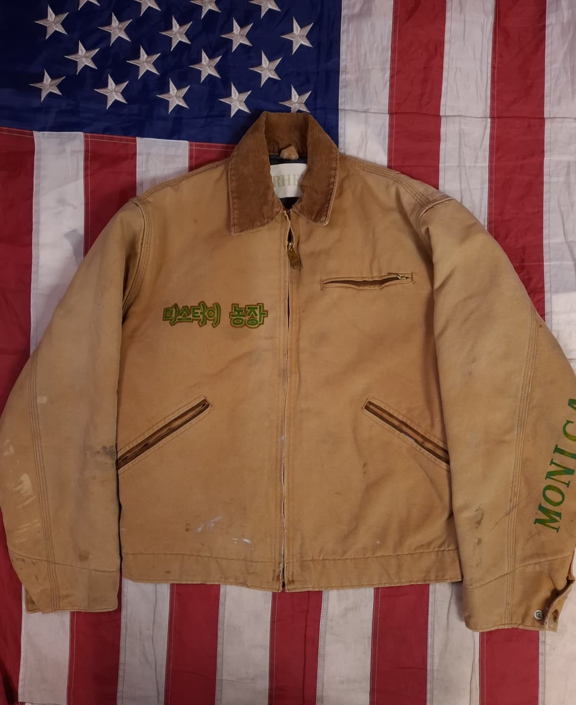 오리지날 90's 칼하트 디트로이트 핸드페인팅 자켓 상품이미지2