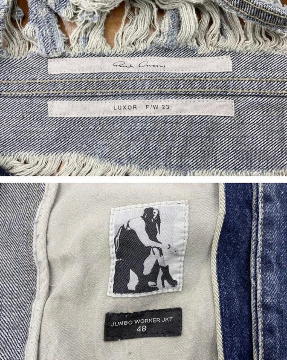 릭오웬스 23FW 점보 워커 데님 자켓 미네랄 상품이미지8