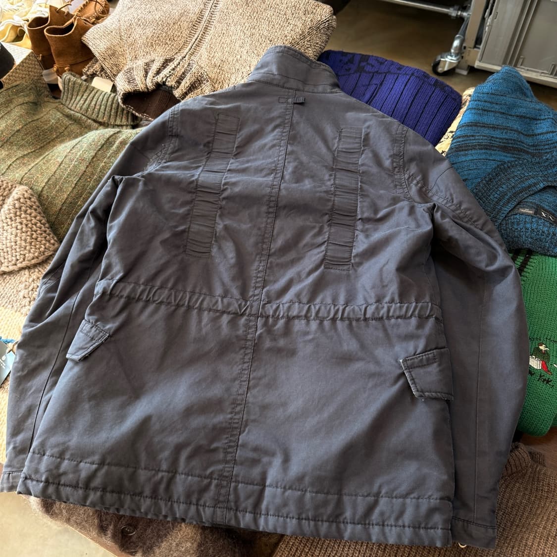 지스타 로우 밀리터리 베이스 네이비 자켓  상품이미지3