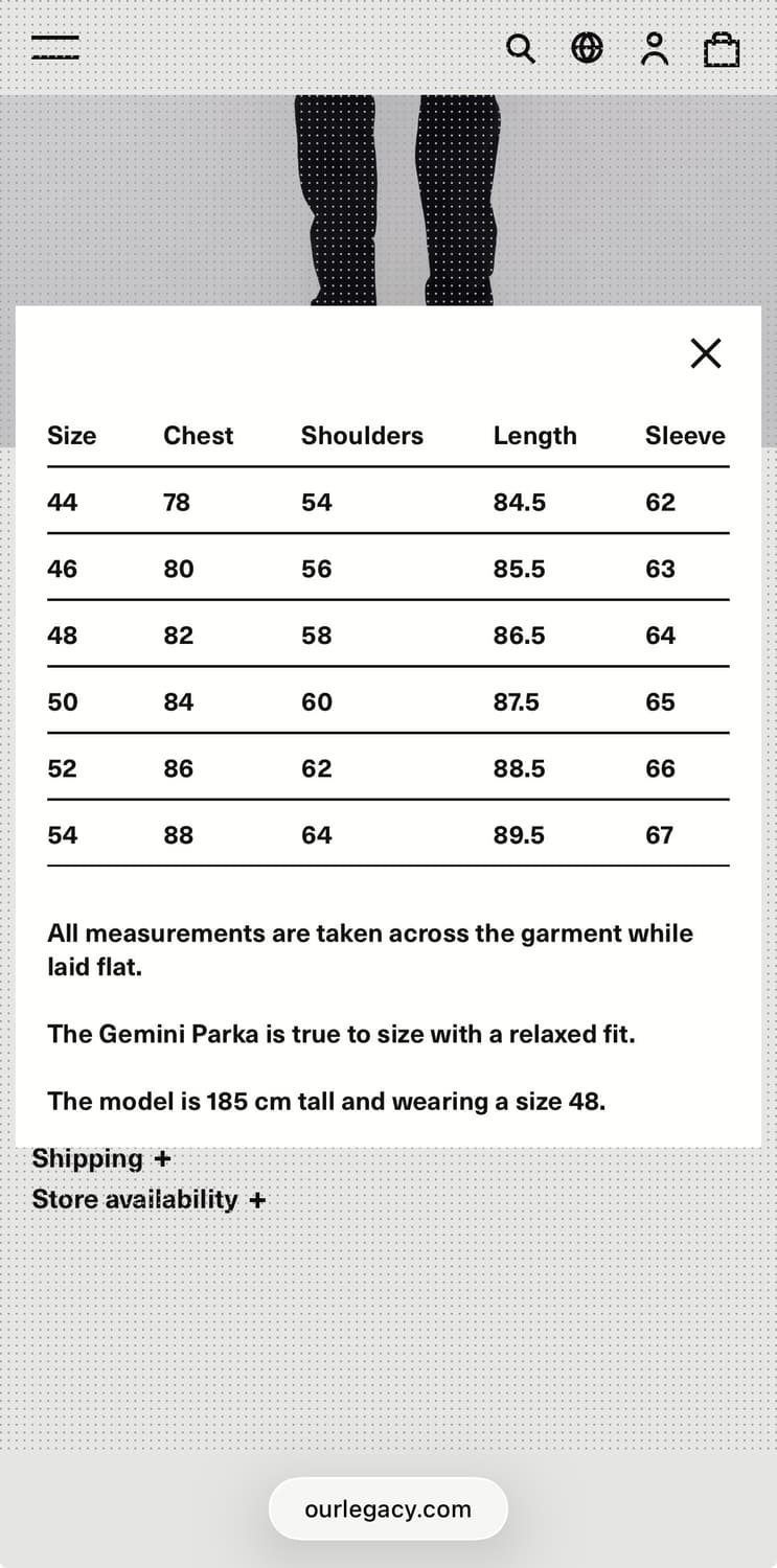 [유일매물] 아워레가시 제미니 리버서블 파카 / 46 상품이미지7