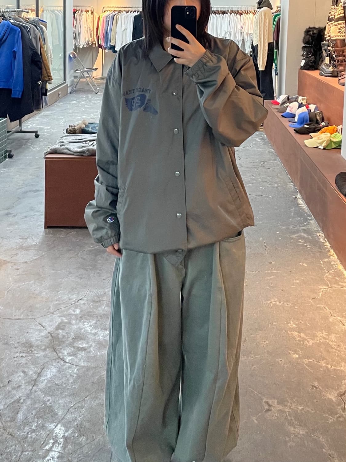 챔피온x디스이즈네버댓 22fw 콜라보레이션 코치 자켓 H847 상품이미지1