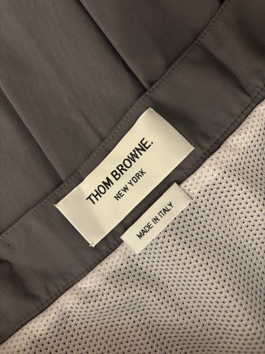 [톰브라운/새상품] 여성 립스탑 플리츠 스커트 그레이 (44) 상품이미지5