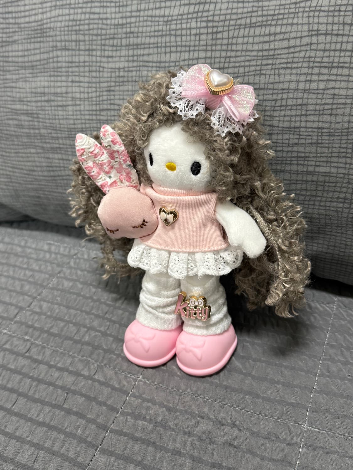 핑크토끼 뽀글이 롱다리 키티 상품이미지2