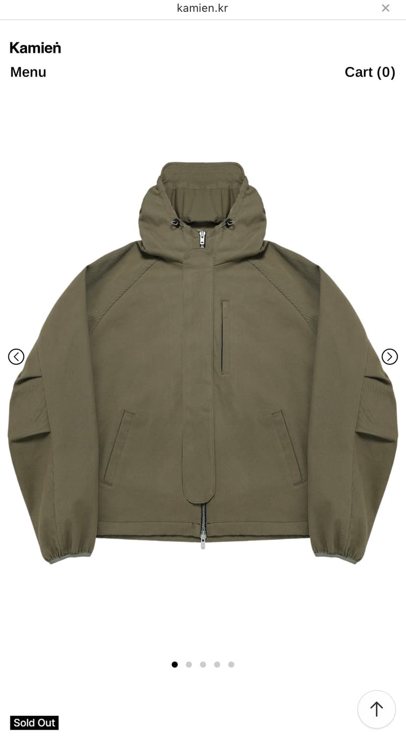 미시착 새상품) 카미엔 그라운드 쉘 자켓 몰 스킨 라이트 올리브 상품이미지1