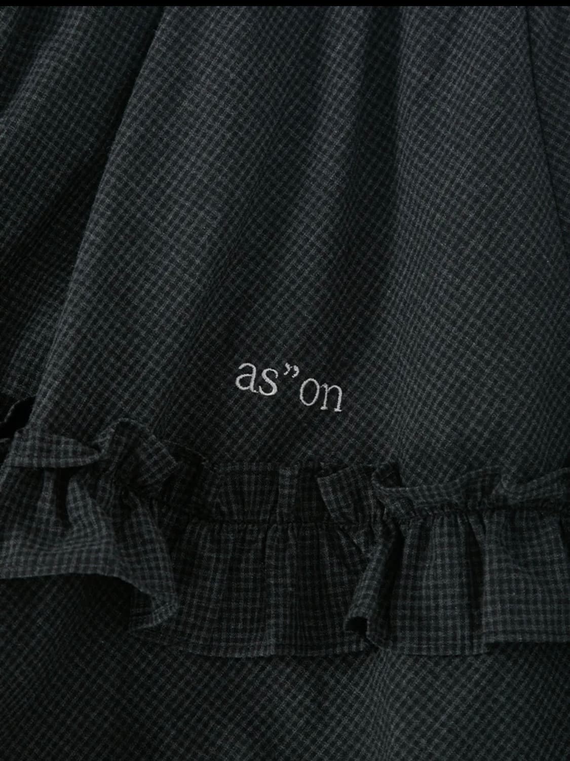 CHECK KANGKANG MIDI SKIRT / BLACK 상품이미지5