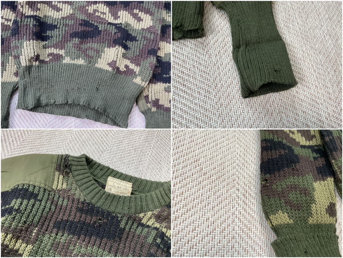 80s og 영국군 코만도 밀리터리 울 니트 J03817 상품이미지8