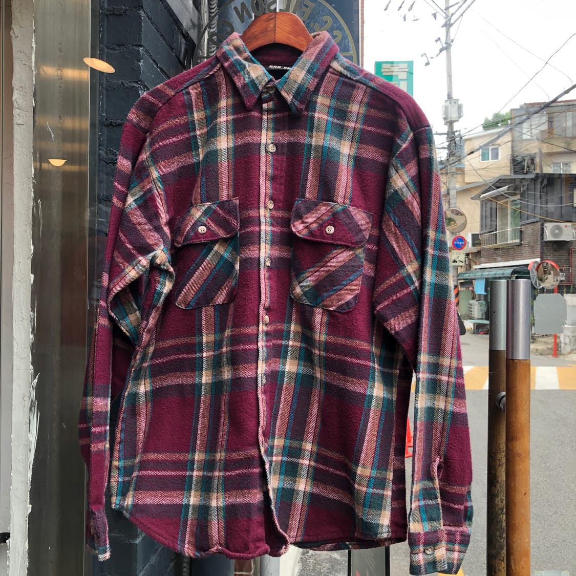 80s/90s Dee Cee flannel shirt-L 상품이미지1