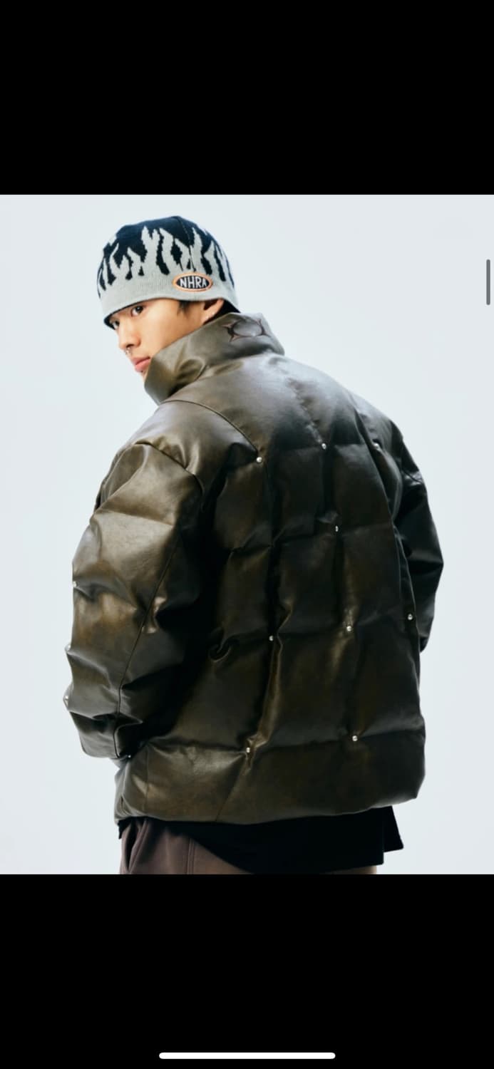 크리틱 브라운 레더 패딩 m사이즈 상품이미지4