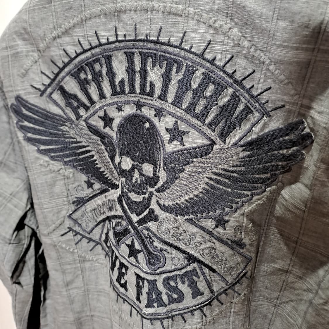 (택포) Affliction 해골윙 자수 어플릭션 셔츠 B530 상품이미지5