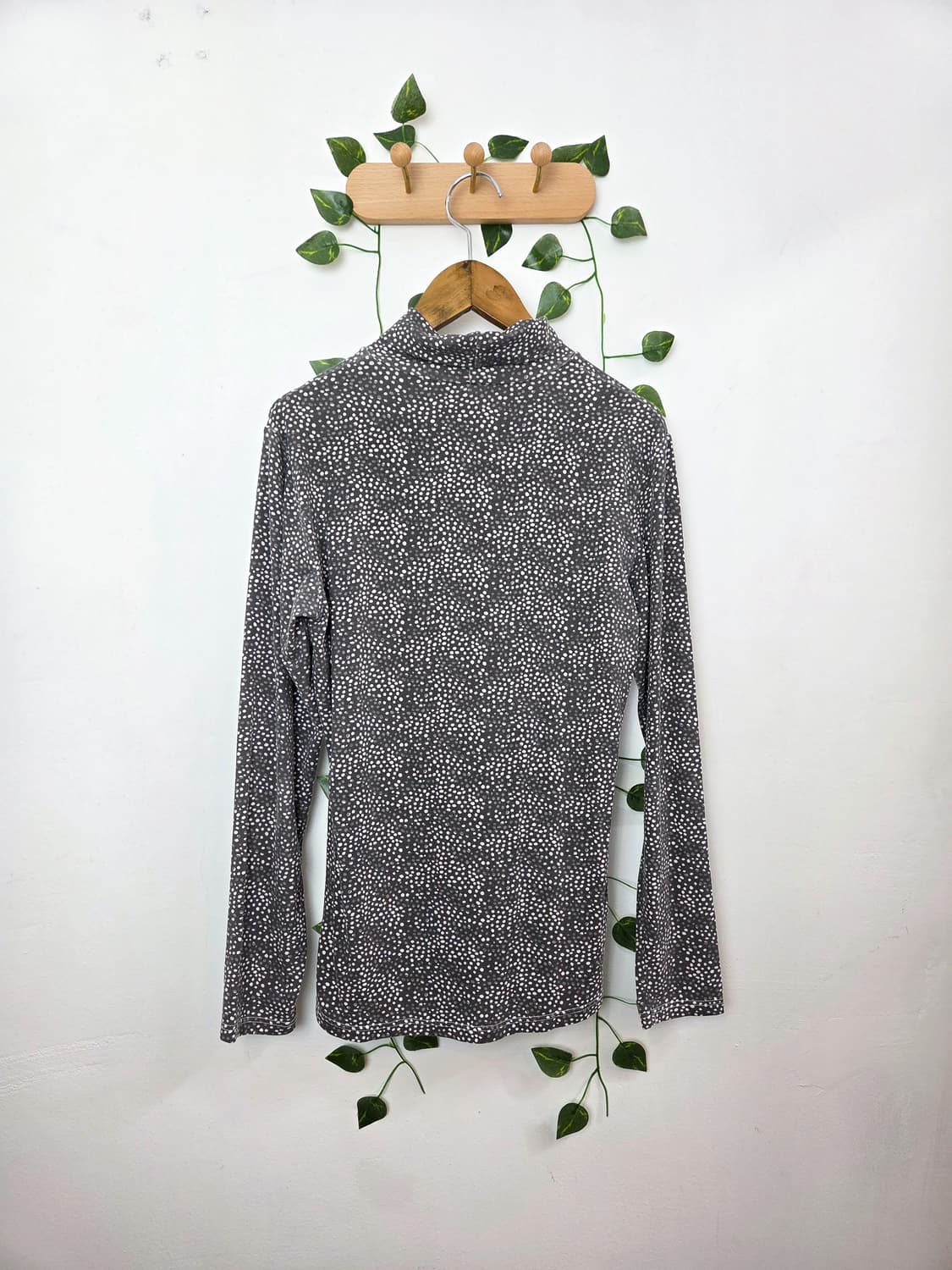 차콜 도트 목폴라 슬리브 상품이미지4