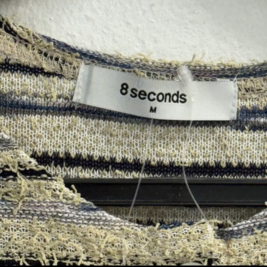 에잇세컨즈 스트라이프 반팔 가디건 m (택포) 상품이미지3