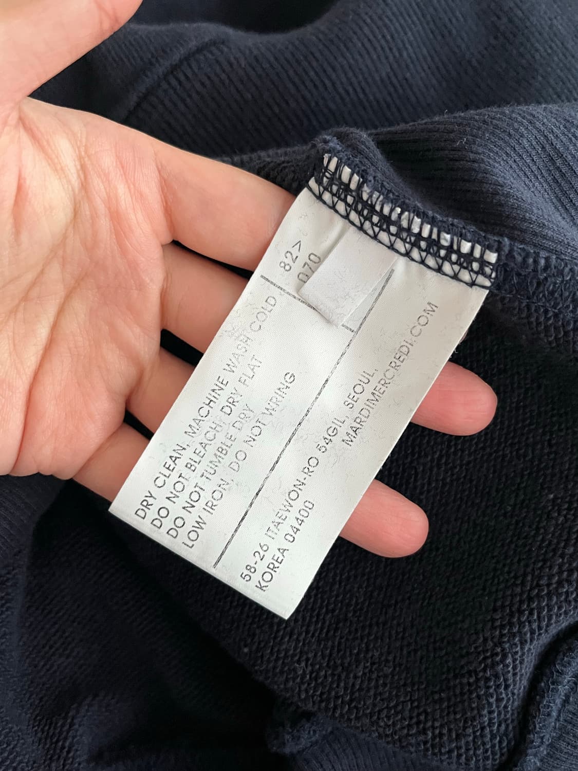 F) 마르디 메크르디 맨투맨 네이비 상품이미지5