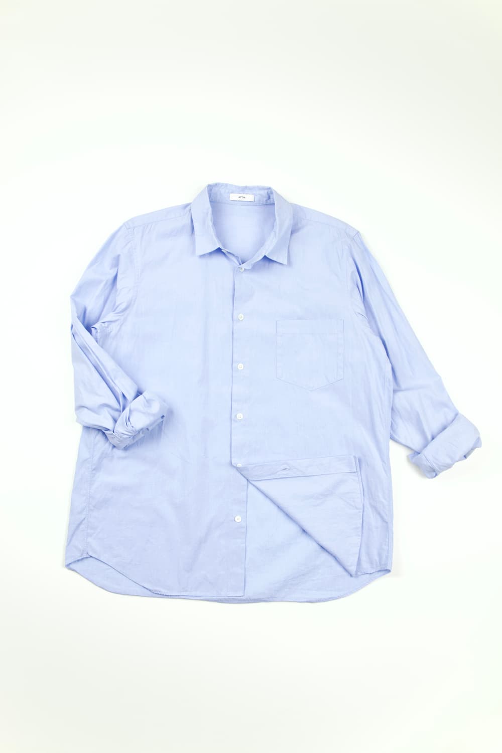 Aton 기자 브로드 스탠다드 셔츠 블루 상품이미지5