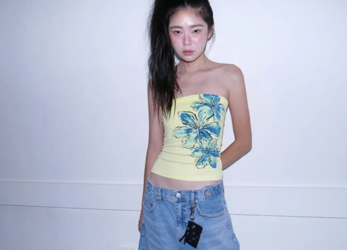 새상품/당일배송) 팁씨 sun leak tube top 레몬 튜브탑 상품이미지2
