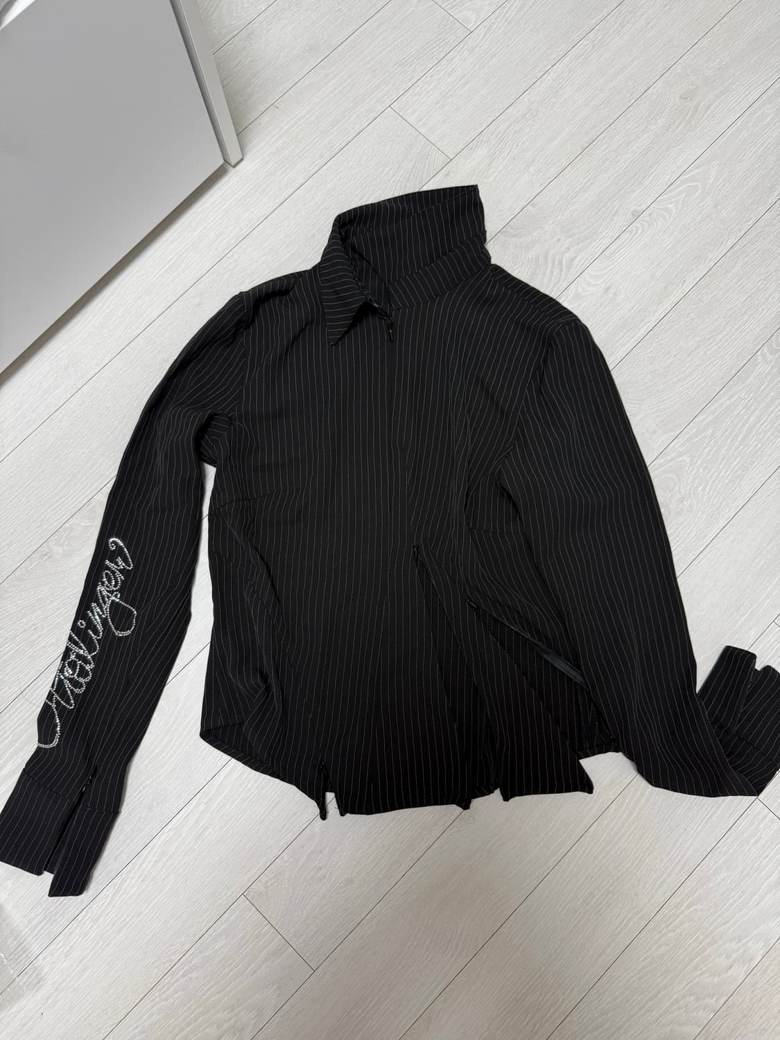 오토링거 로고 슬리브 스트라이프 셔츠 상품이미지1