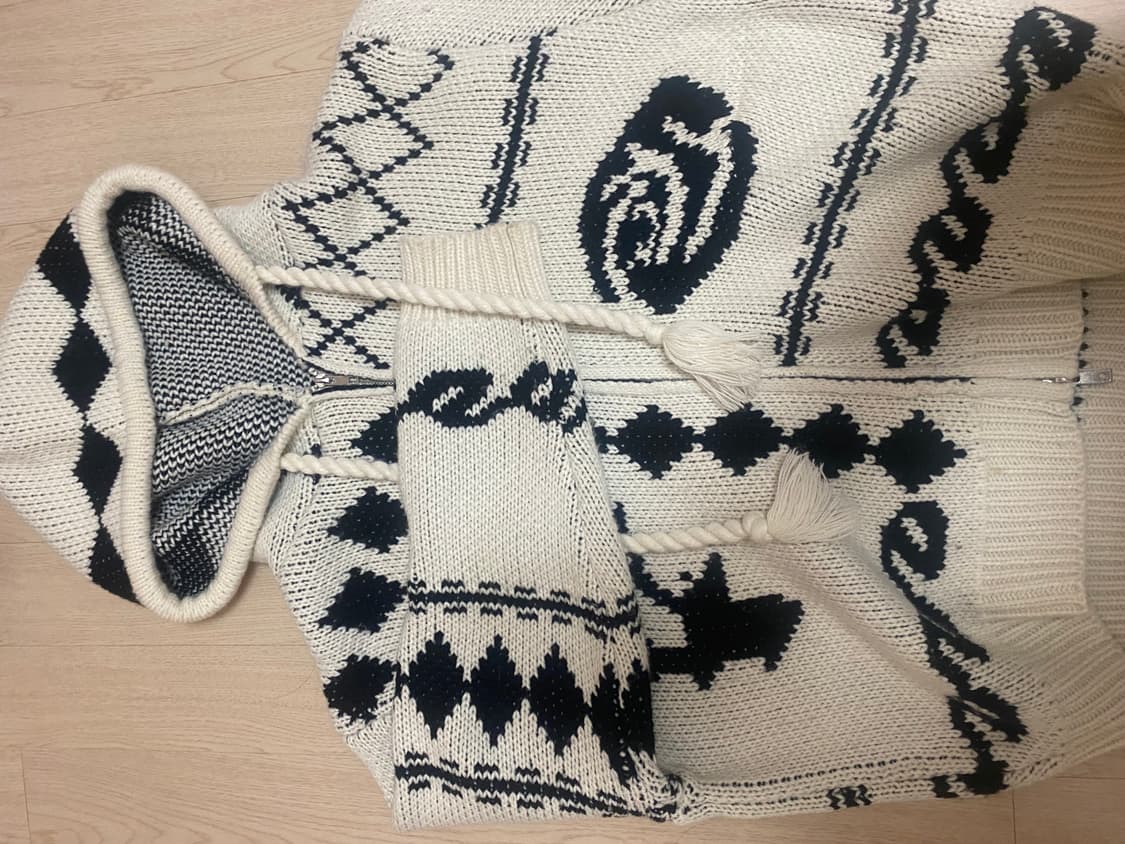 자수 니트집업 상품이미지2